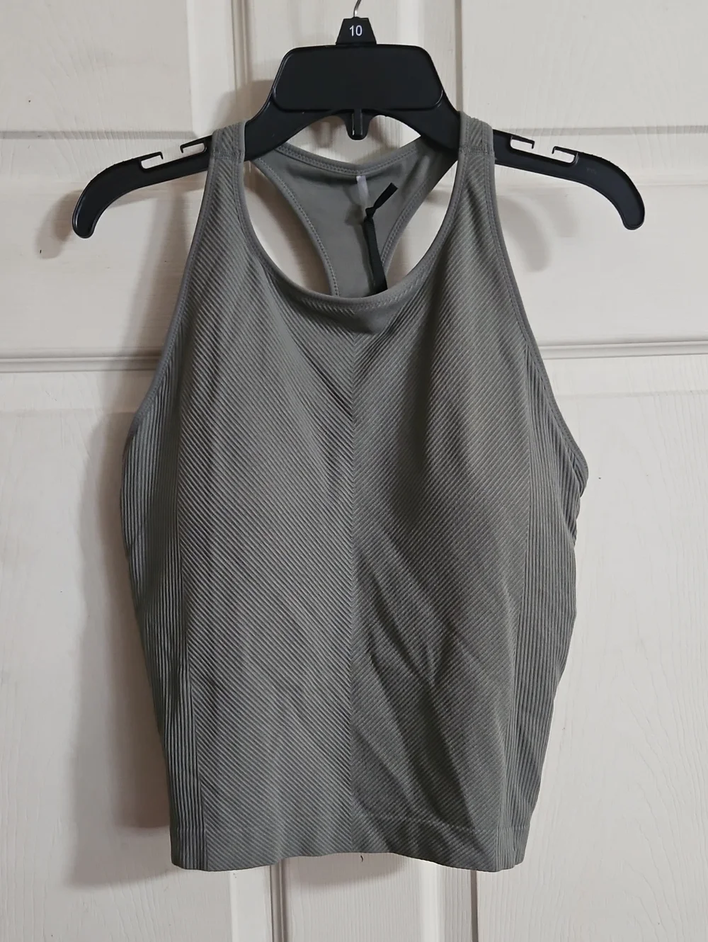 CALIA Women's High Neck Seamless Support Brami: MUTED GREEN: NEW WITH TAGS: SZ L